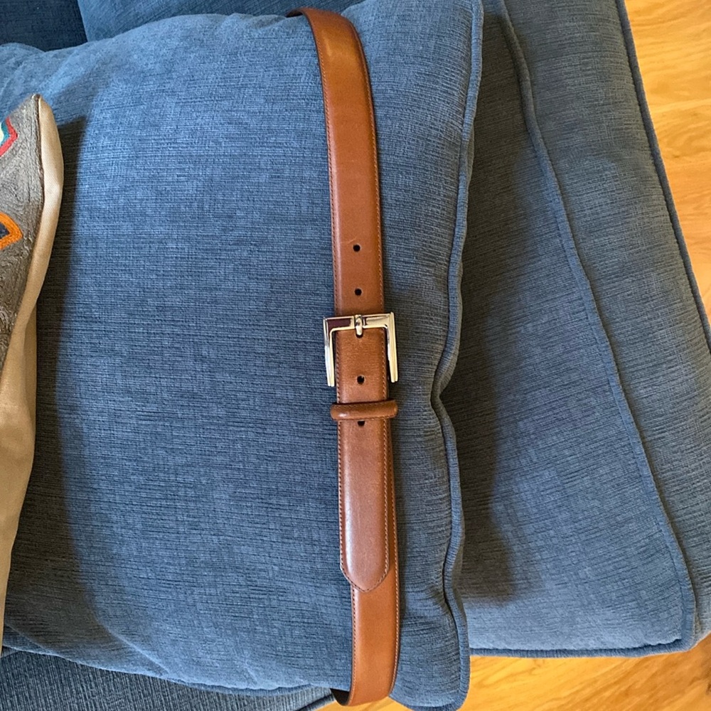 Men’s tan leather 42” waist Ralph Lauren belt